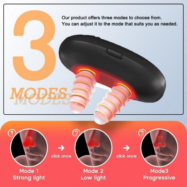 Red Light Nasal Therapy Device,Rechargeable Red Light Nasal Therapy for Nose with Automatic Shut-Off Feature,Nasal Soothing Device for Home and Travel,Easy to Carry