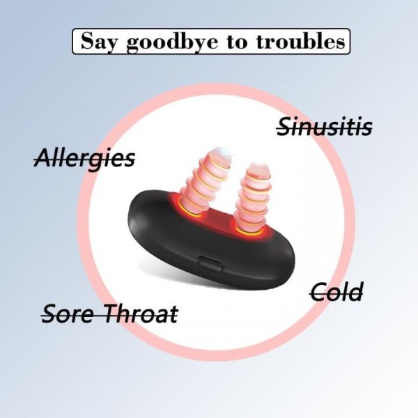 Red Light Nasal Therapy Device,Rechargeable Red Light Nasal Therapy for Nose with Automatic Shut-Off Feature,Nasal Soothing Device for Home and Travel,Easy to Carry